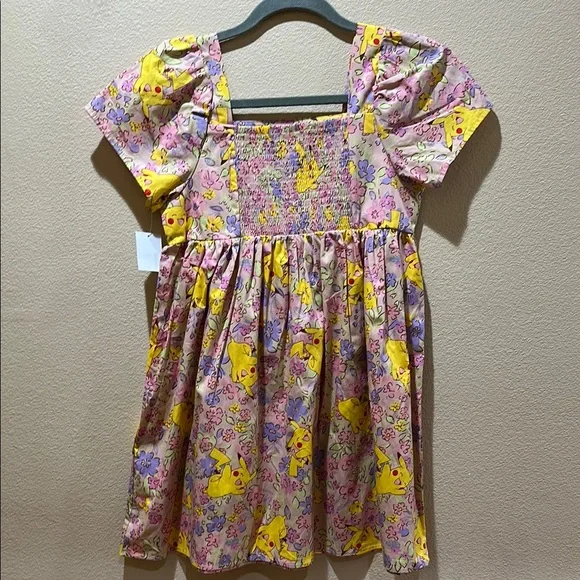 Pokemon Kids Dress - Pink and Yellow - Picture 5 of 5